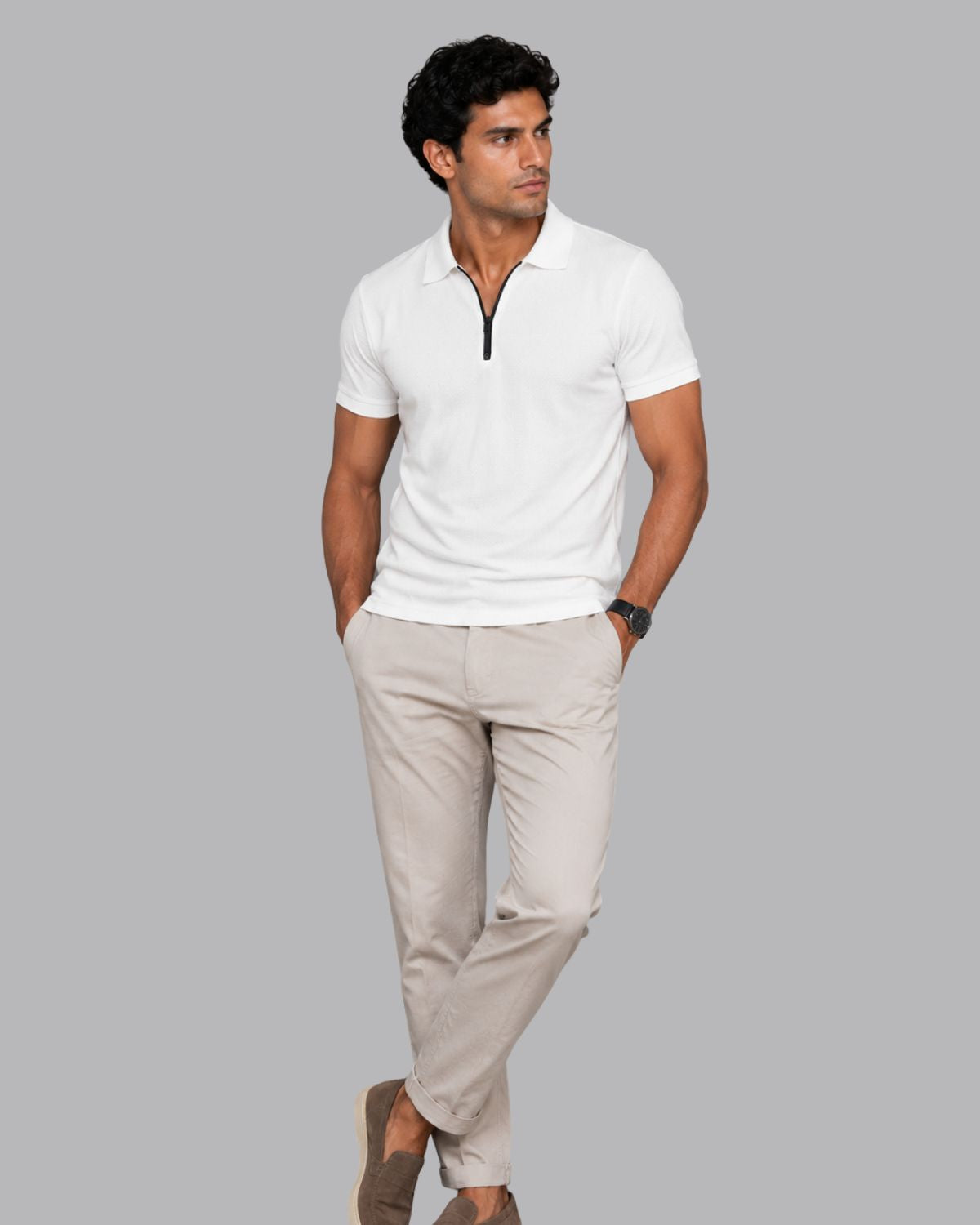 Men's Signature Half Zip Polo T-Shirt