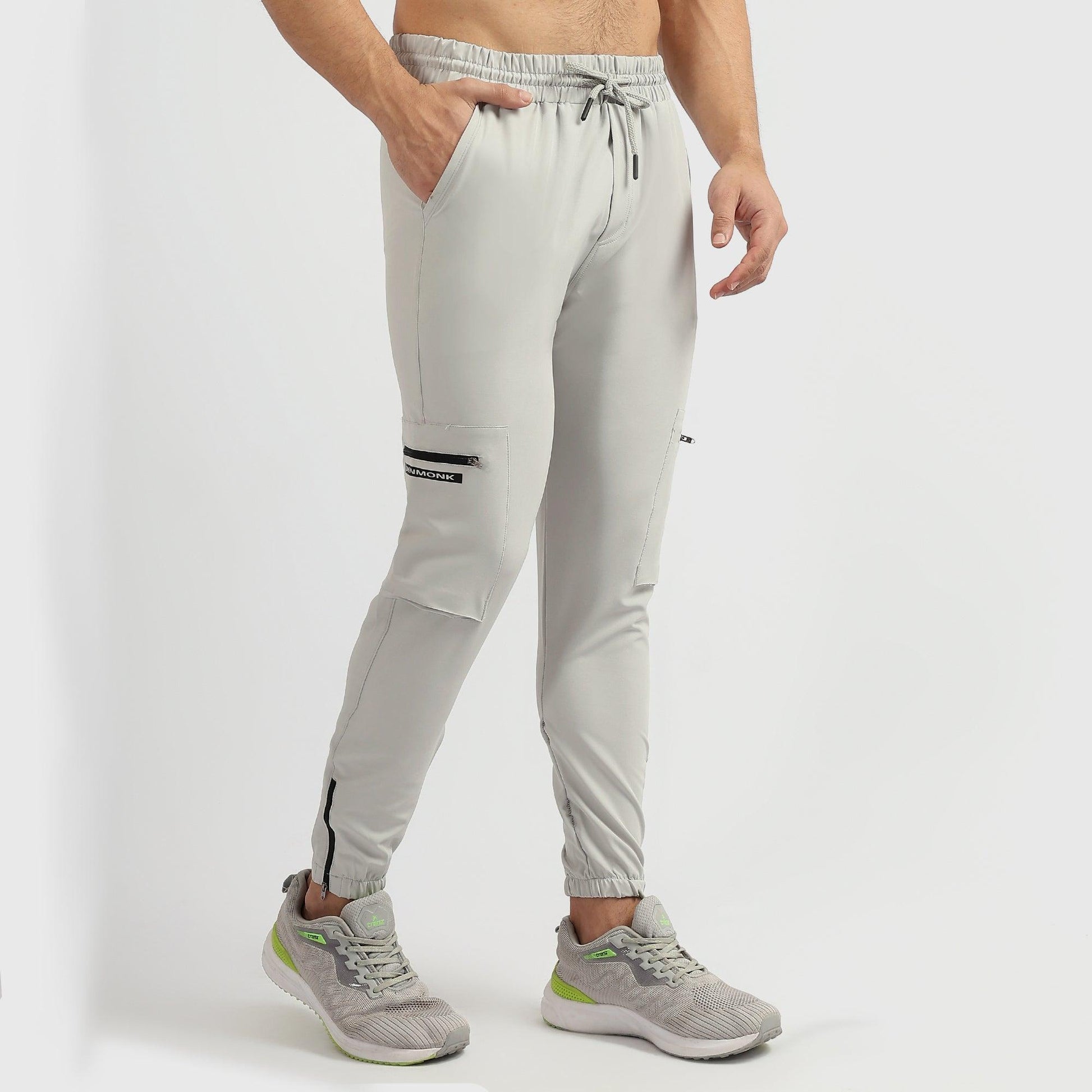 Denmonk: Elevate your look with these Trekcrago sharp light grey Trackpant for mens.