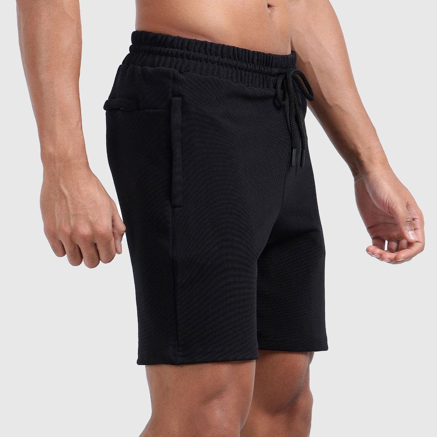 Denmonk's fashionable Trekready black shorts for men will boost your level of gym fitness.