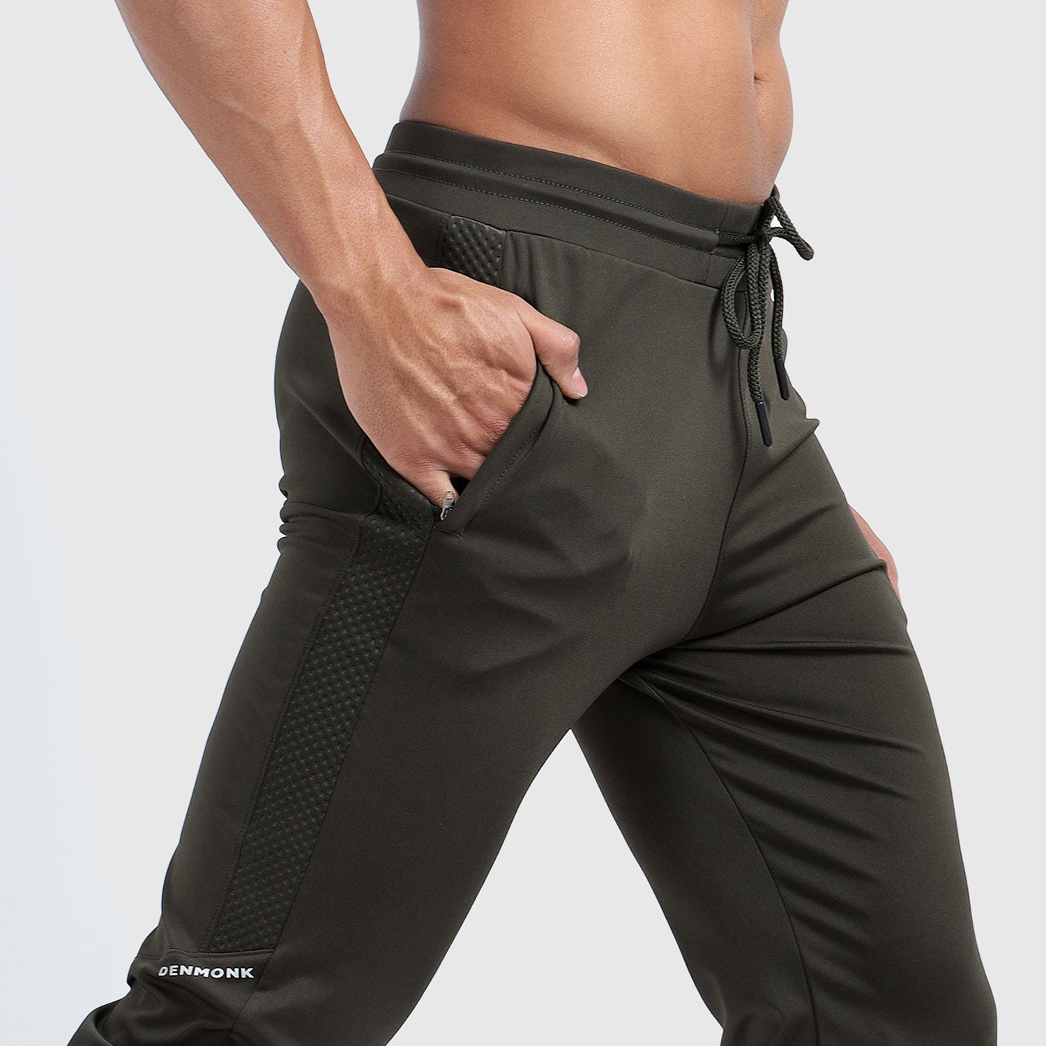 Denmonk: Elevate your look with these Urbanstribe sharp core olive joggers for mens.