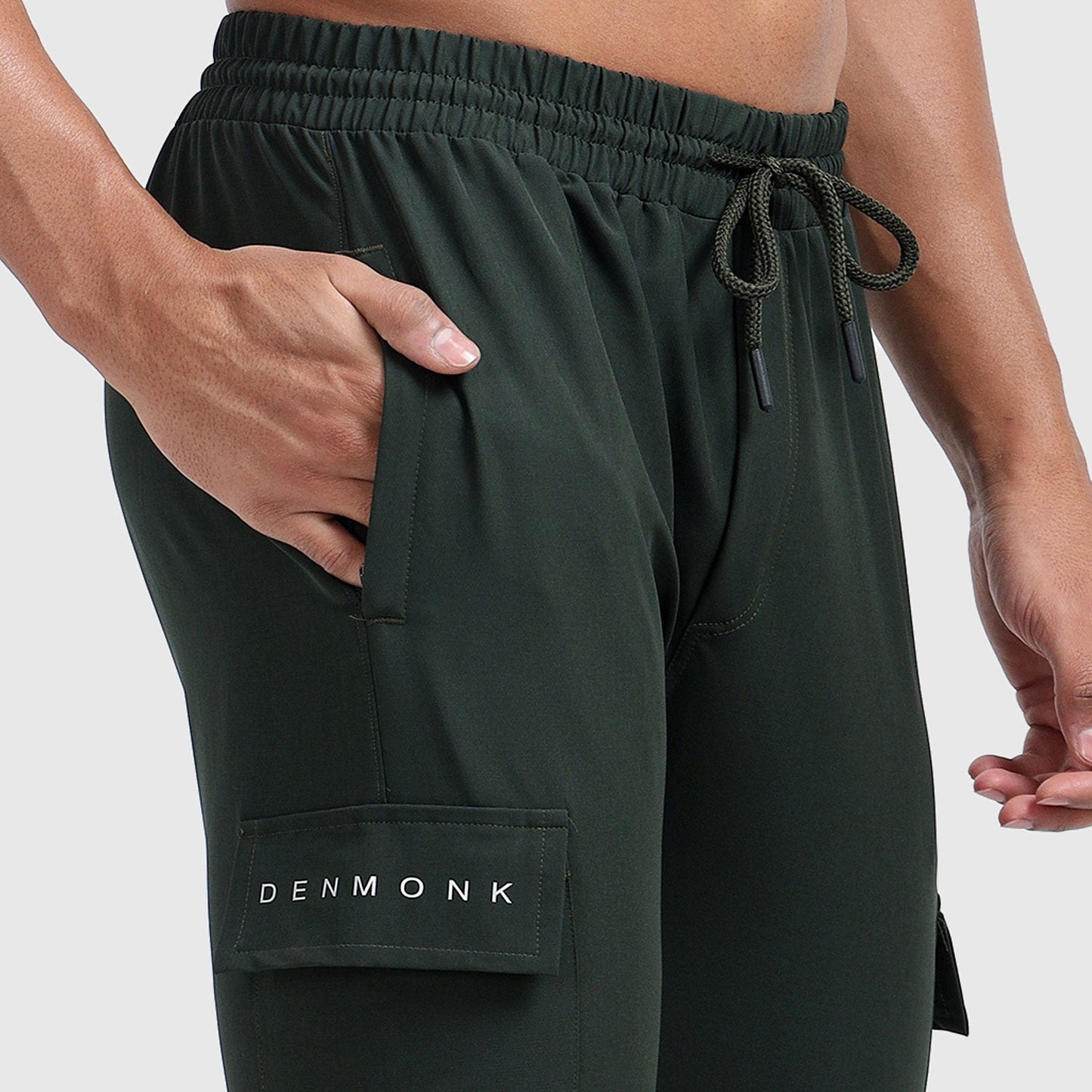 Denmonk: Elevate your look with these Cragopro sharp core olive Trackpant for mens.