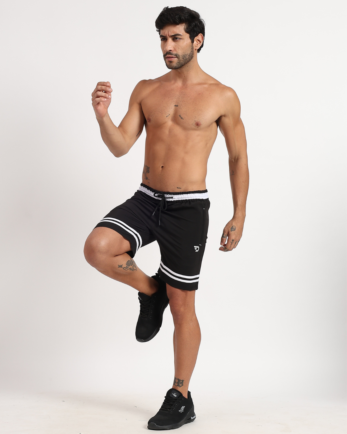 White Stripe Shorts