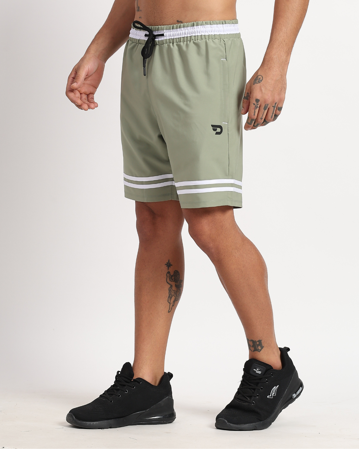 White Stripe Shorts