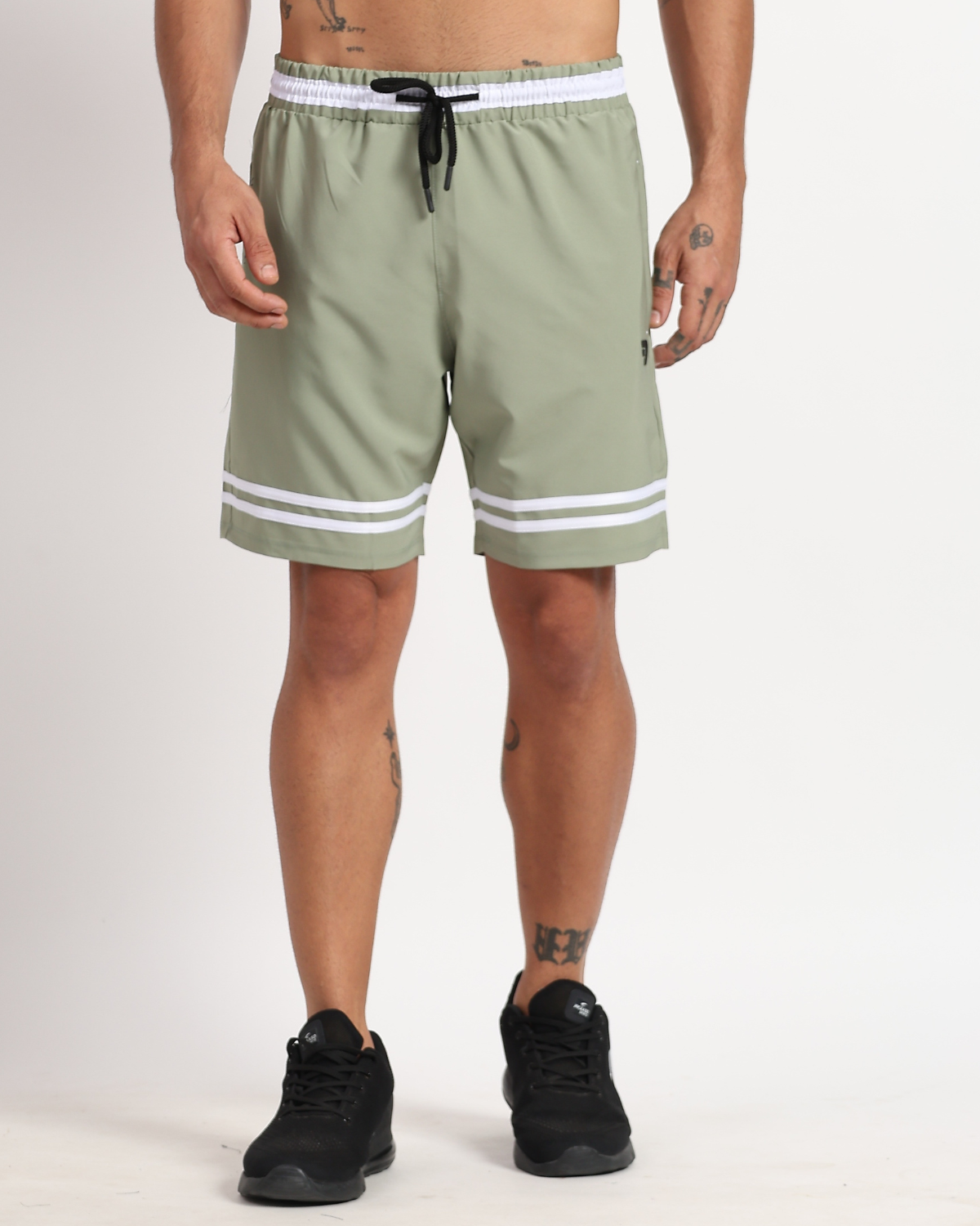 White Stripe Shorts