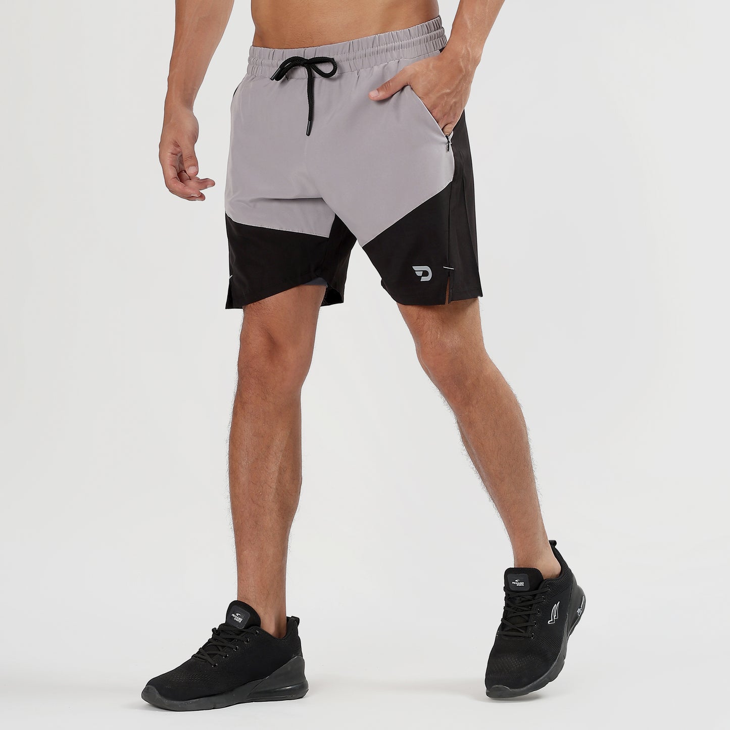 Colorblock 2 in one Compression Shorts