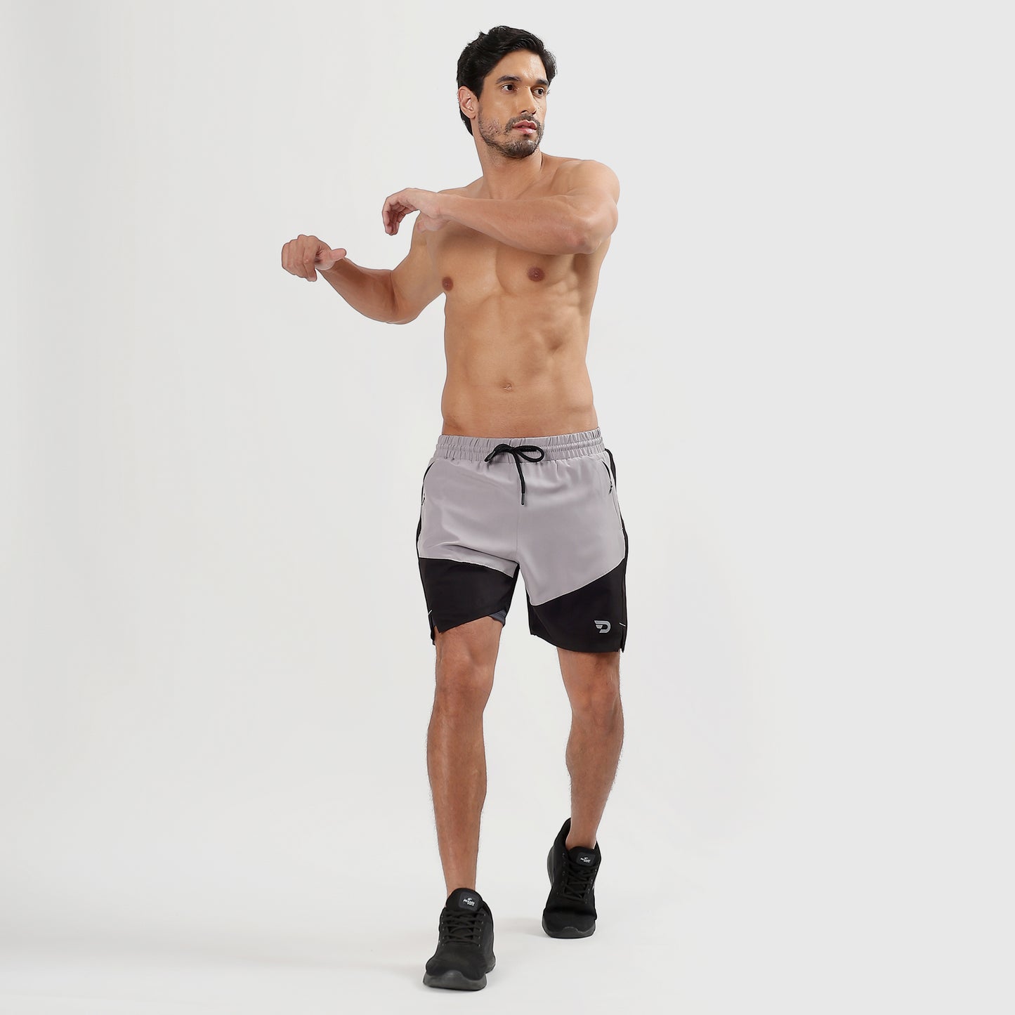 Colorblock 2 in one Compression Shorts