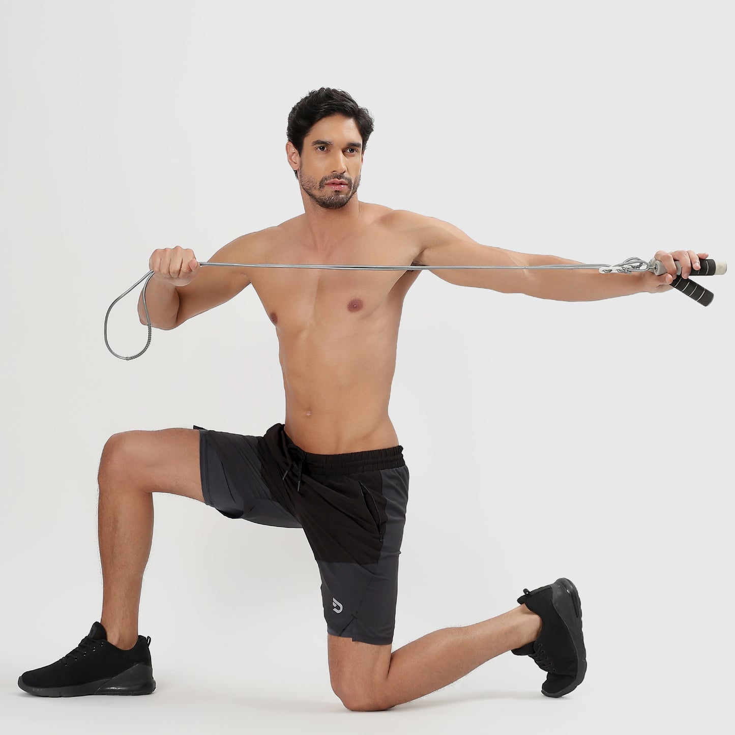 Colorblock 2 in one Compression Shorts