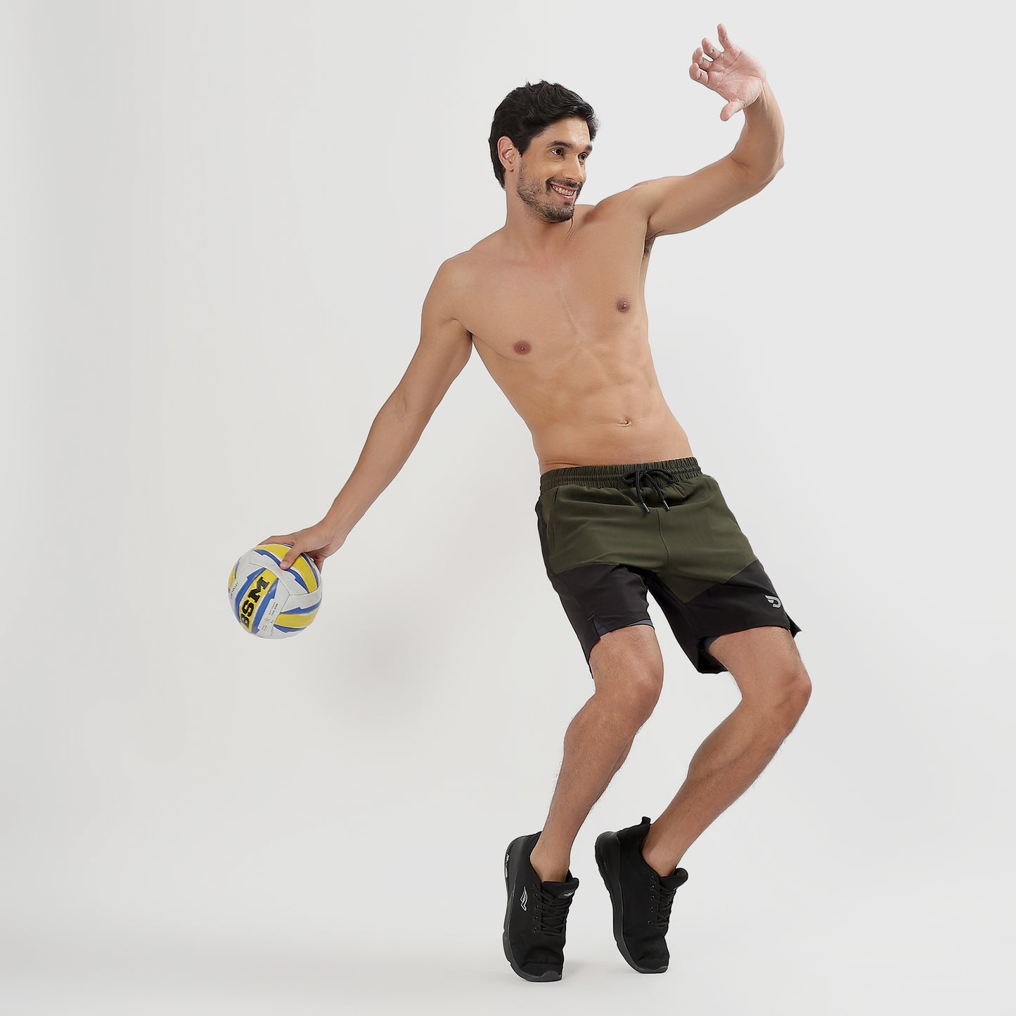 Colorblock 2 in one Compression Shorts