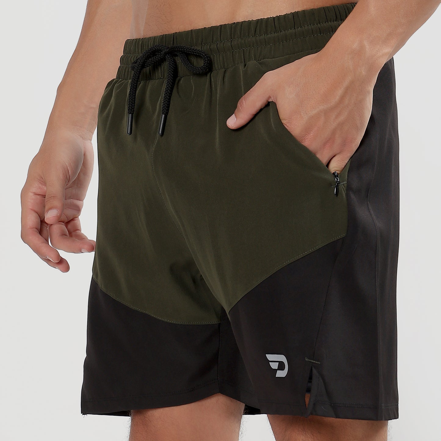 Colorblock 2 in one Compression Shorts
