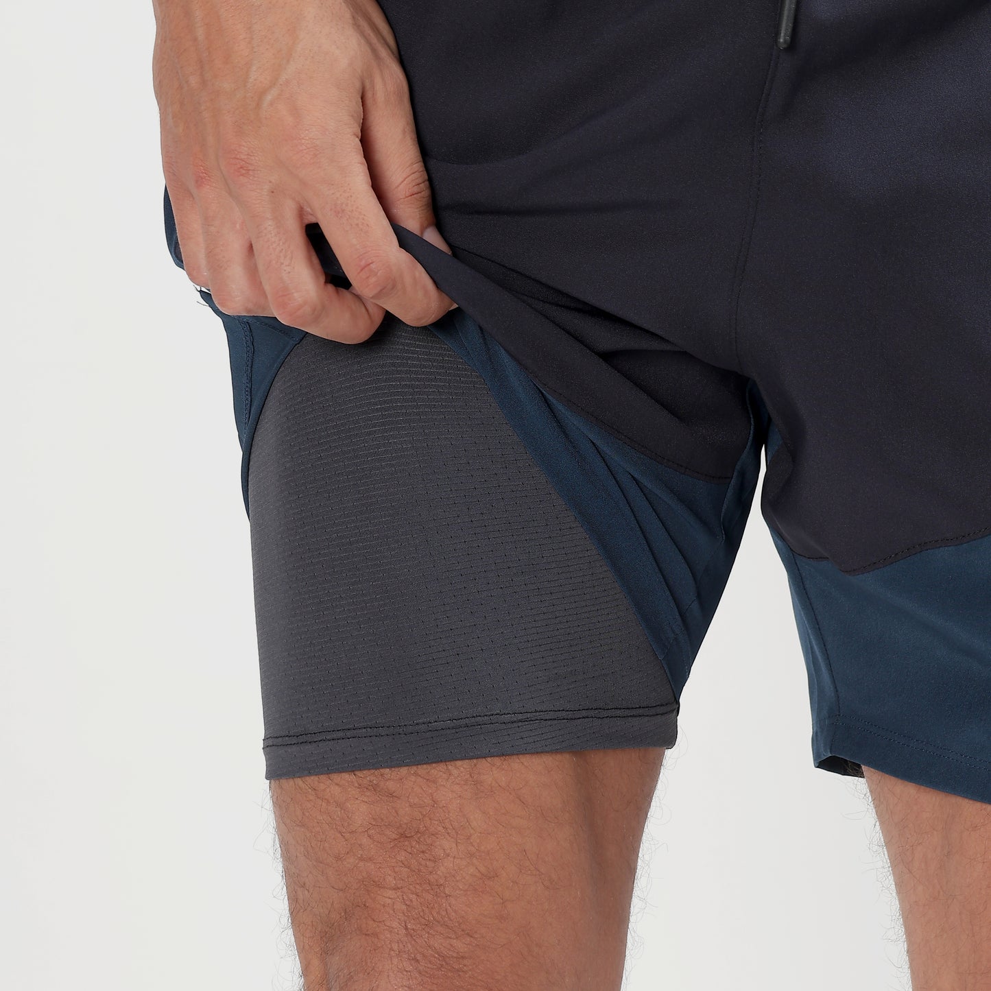 Colorblock 2 in one Compression Shorts