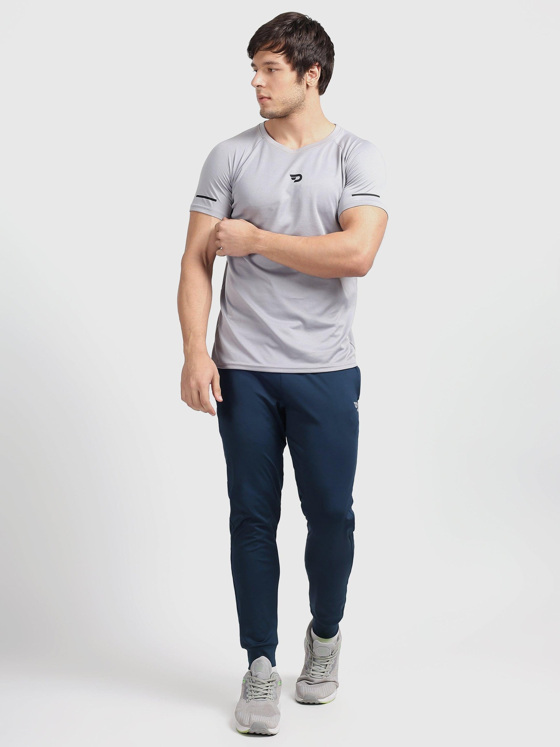 Denmonk: Elevate your look with these Power joggers sharp regal blue joggers for mens.