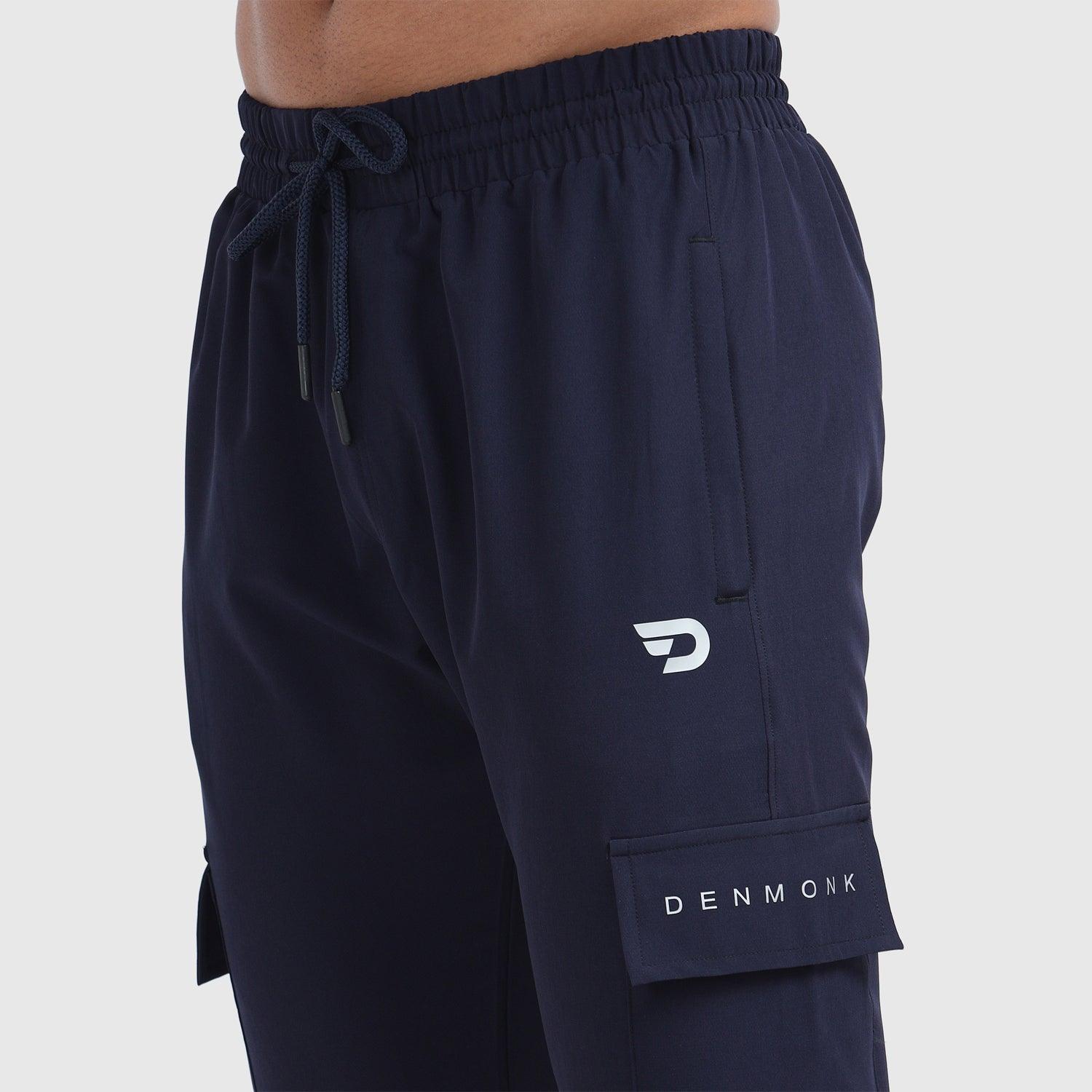 Denmonk: Elevate your look with these Cragopro sharp midnight navy Trackpant for mens.