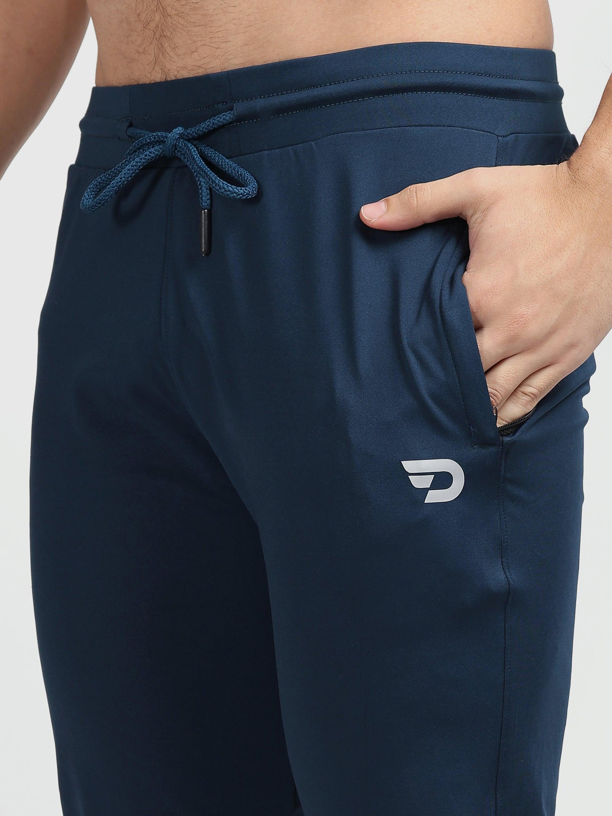 Denmonk: Elevate your look with these Power joggers sharp regal blue joggers for mens.