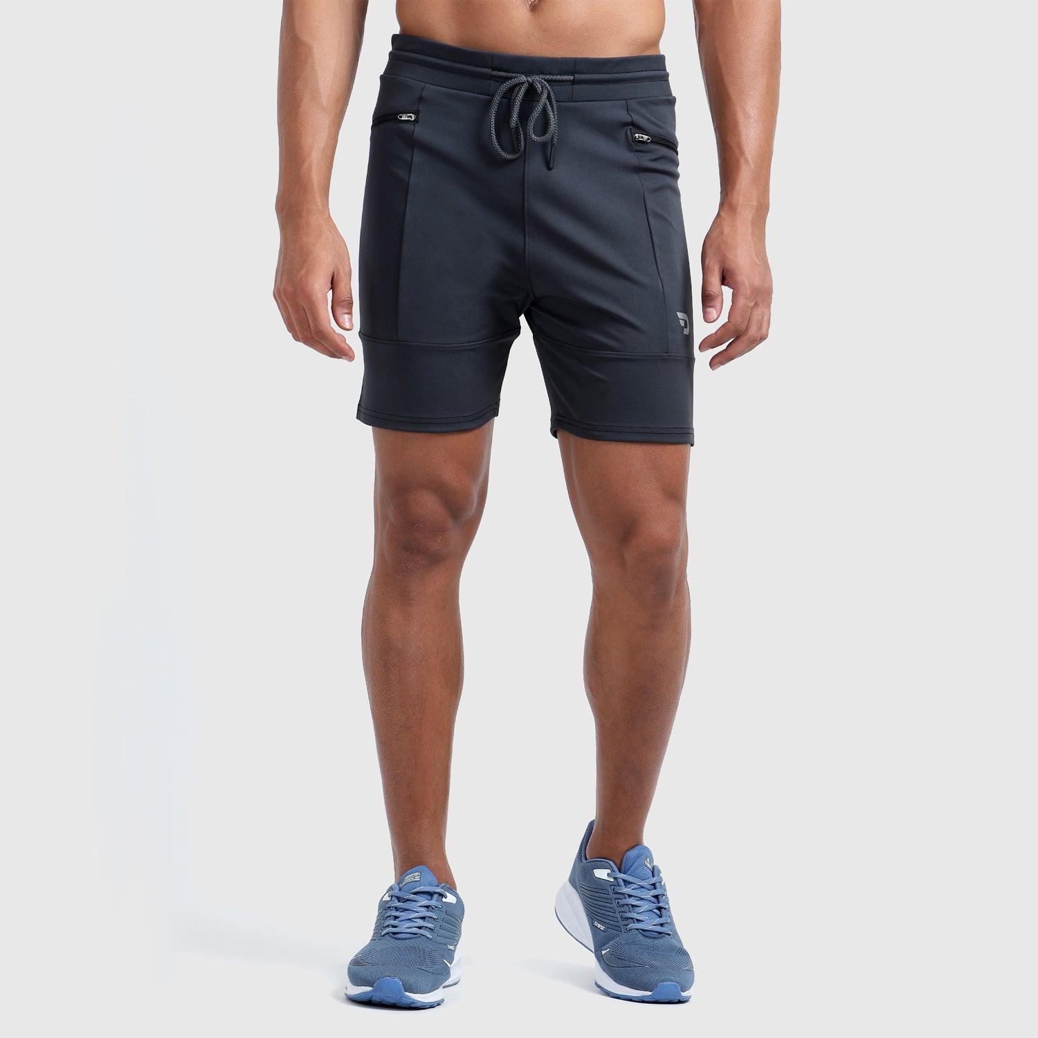 Denmonk's fashionable Power Shorts charcoal shorts for men will boost your level of gym fitness.