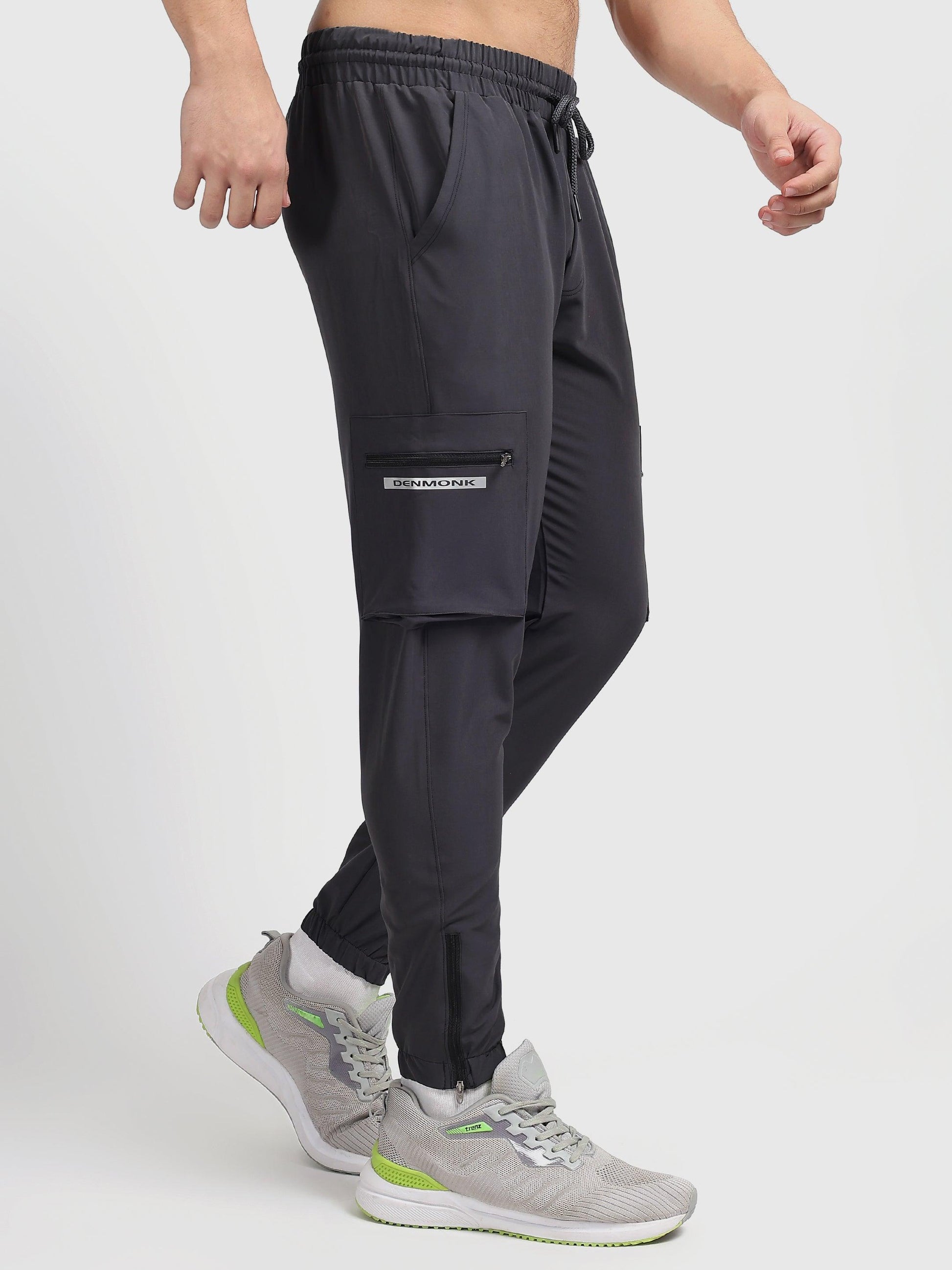 Denmonk: Elevate your look with these Trekcrago sharp charcoal Trackpant for mens.
