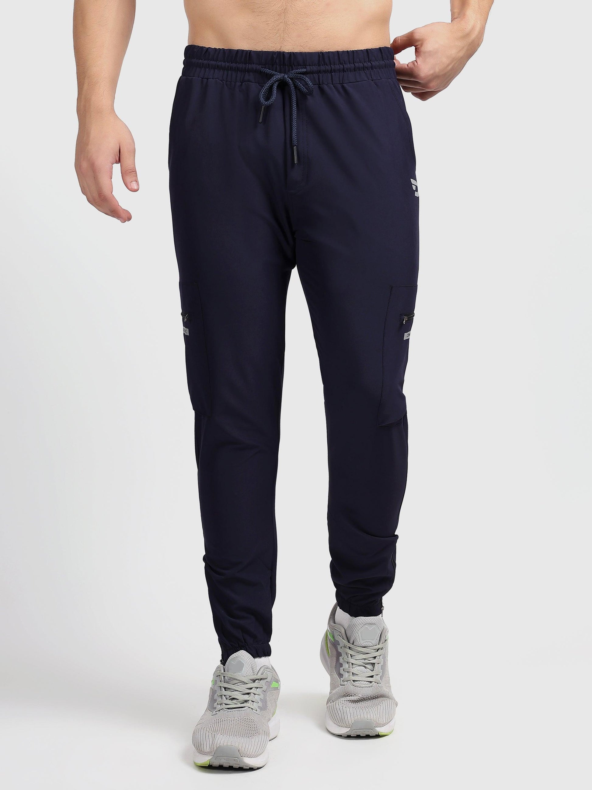 Denmonk: Elevate your look with these Trekcrago sharp midnight navy Trackpant for mens.
