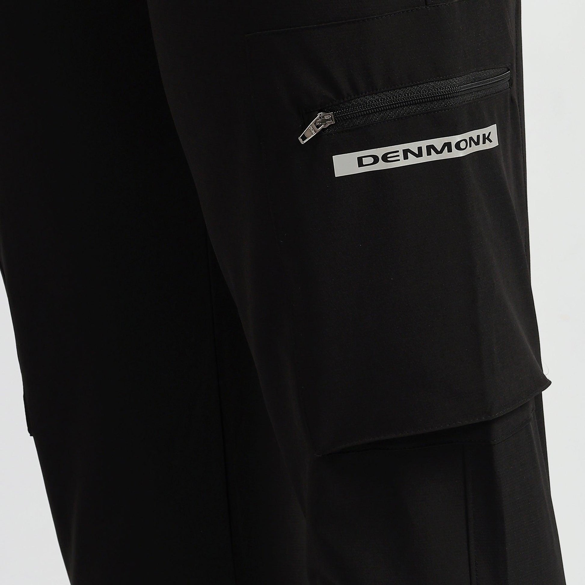 Denmonk: Elevate your look with these Trekcrago sharp black Trackpant for mens.