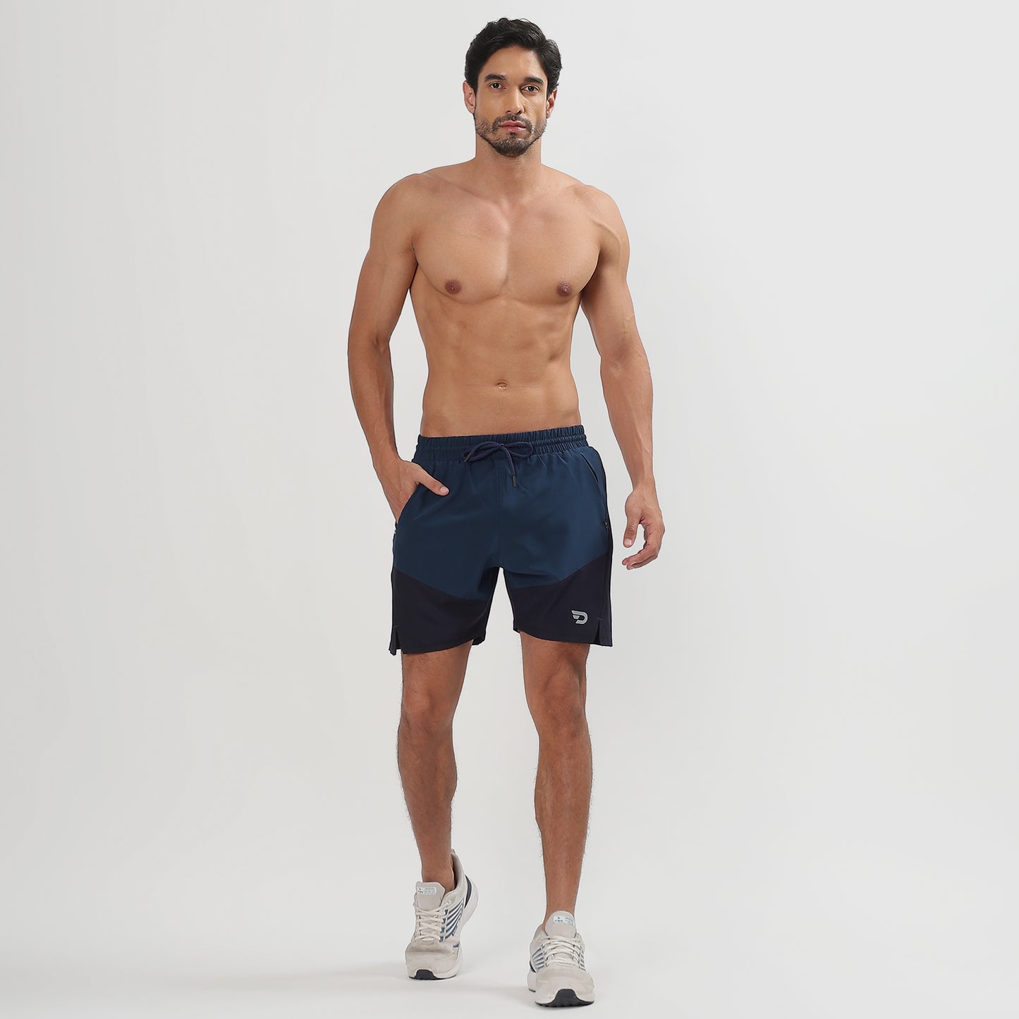 Colorblock 2 in one Compression Shorts