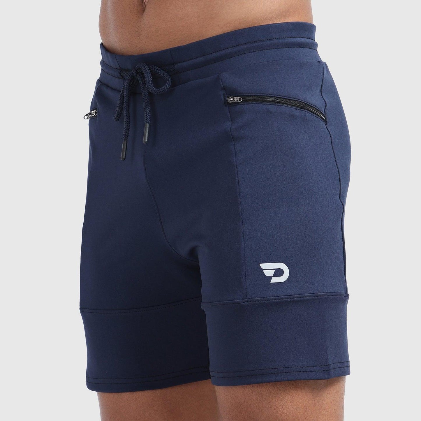 Denmonk's fashionable Power Shorts midnight navy shorts for men will boost your level of gym fitness.