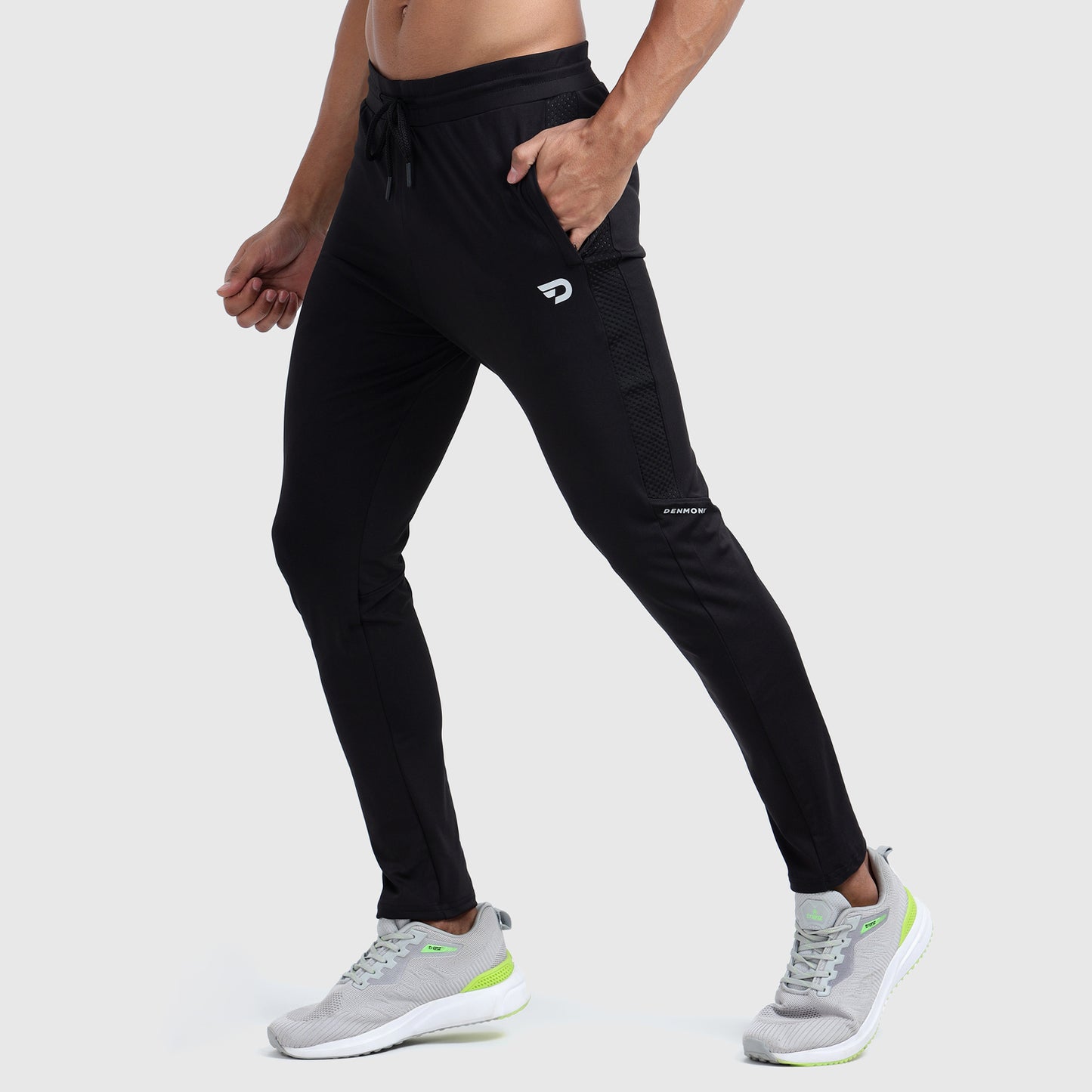 Denmonk: Elevate your look with these Urbanstribe sharp black joggers for mens.