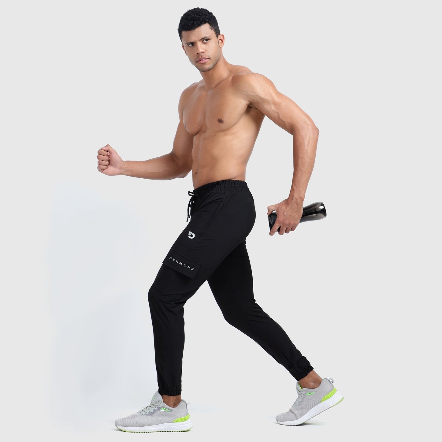 Denmonk: Elevate your look with these Cragopro sharp black Trackpant for mens.