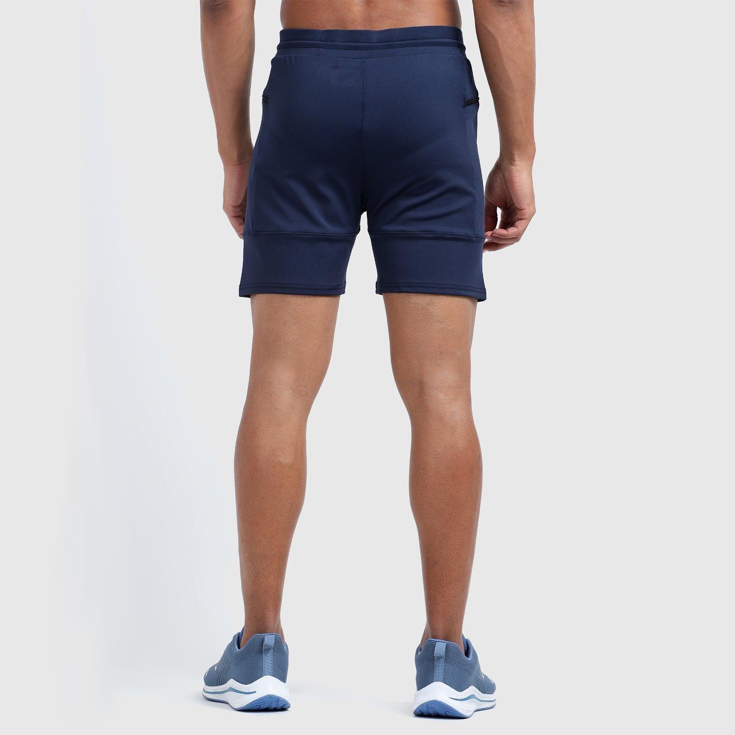 Denmonk's fashionable Power Shorts midnight navy shorts for men will boost your level of gym fitness.