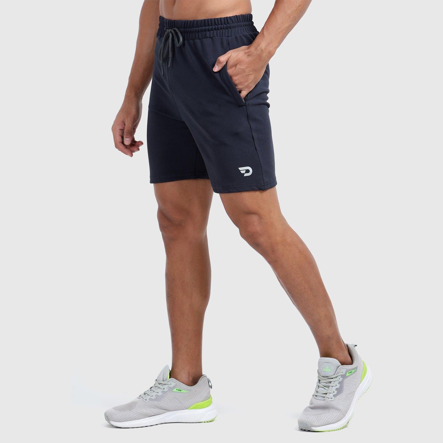 Denmonk's fashionable Trekready charcoal shorts for men will boost your level of gym fitness.