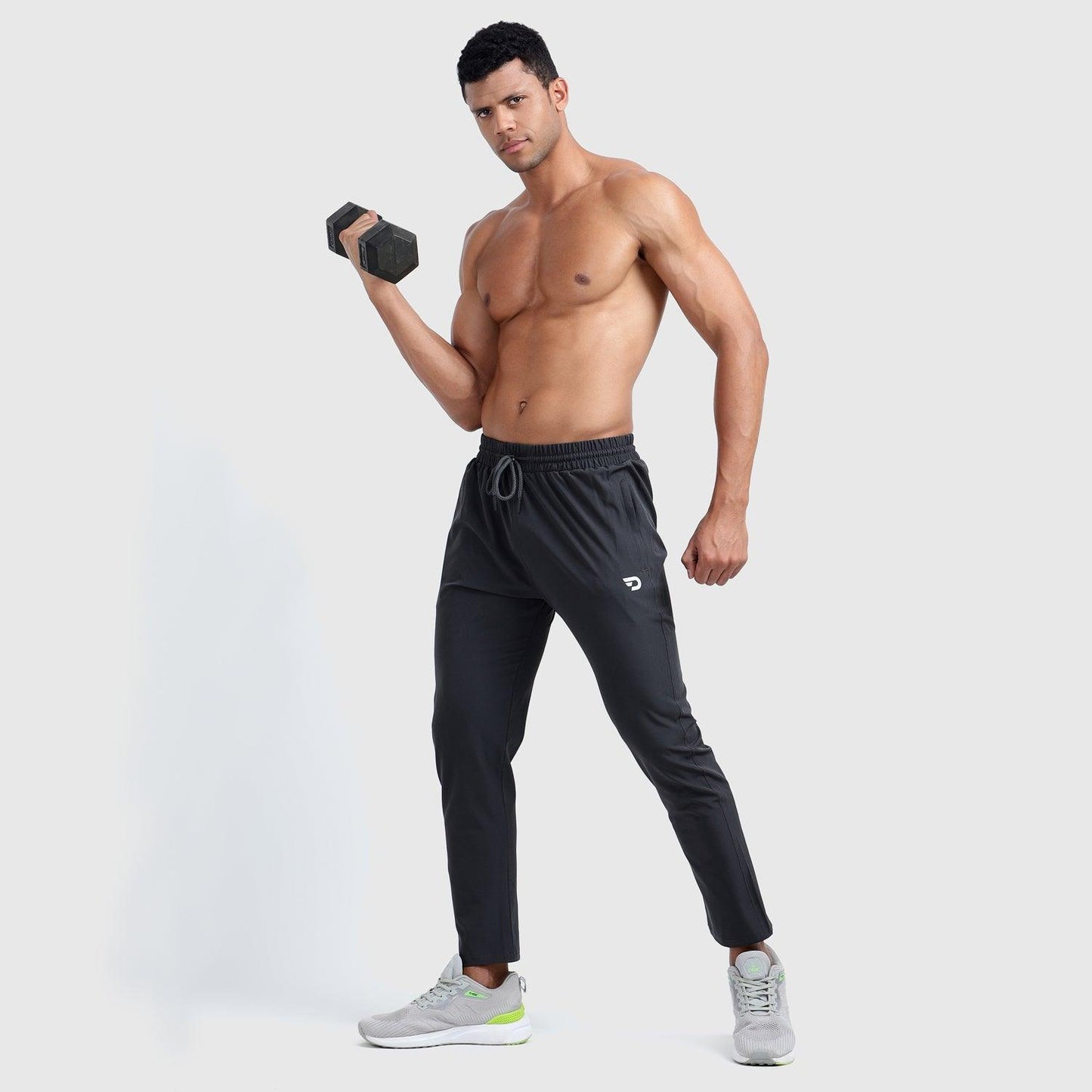 Denmonk: Elevate your look with these Stayactive sharp charcoal Trackpant for mens.