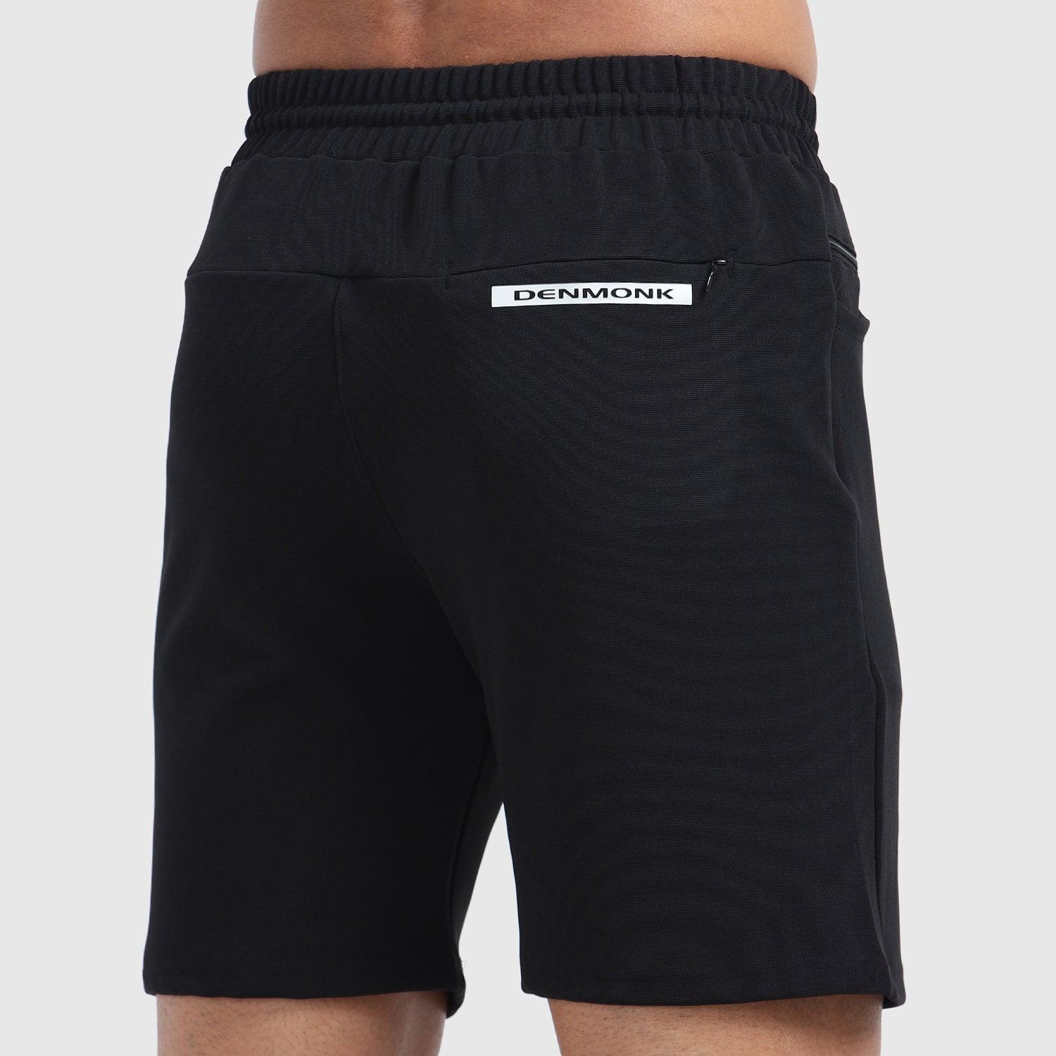 Denmonk's fashionable Retroglide Shorts black shorts for men will boost your level of gym fitness.