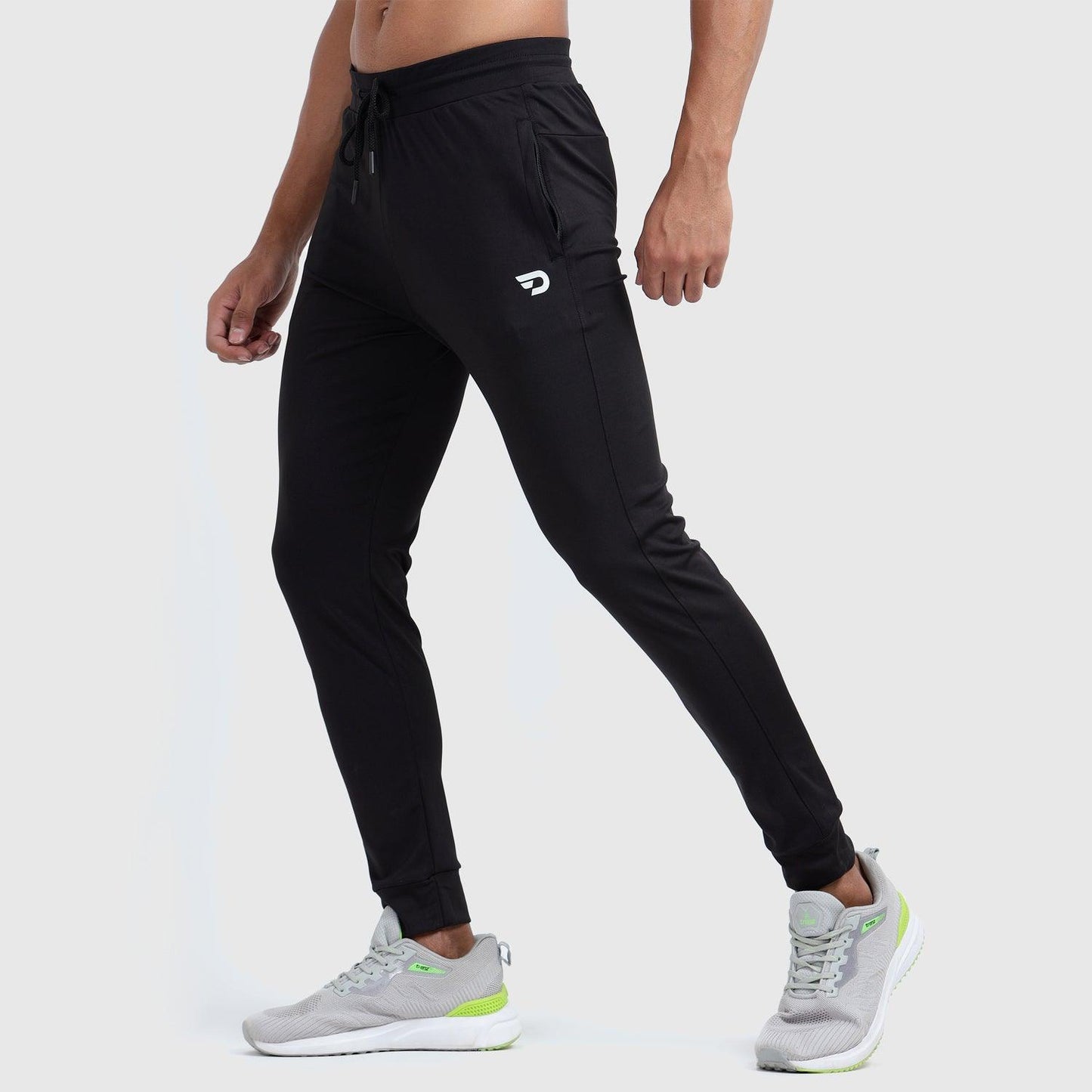 Denmonk: Elevate your look with these Power joggers sharp black joggers for mens.