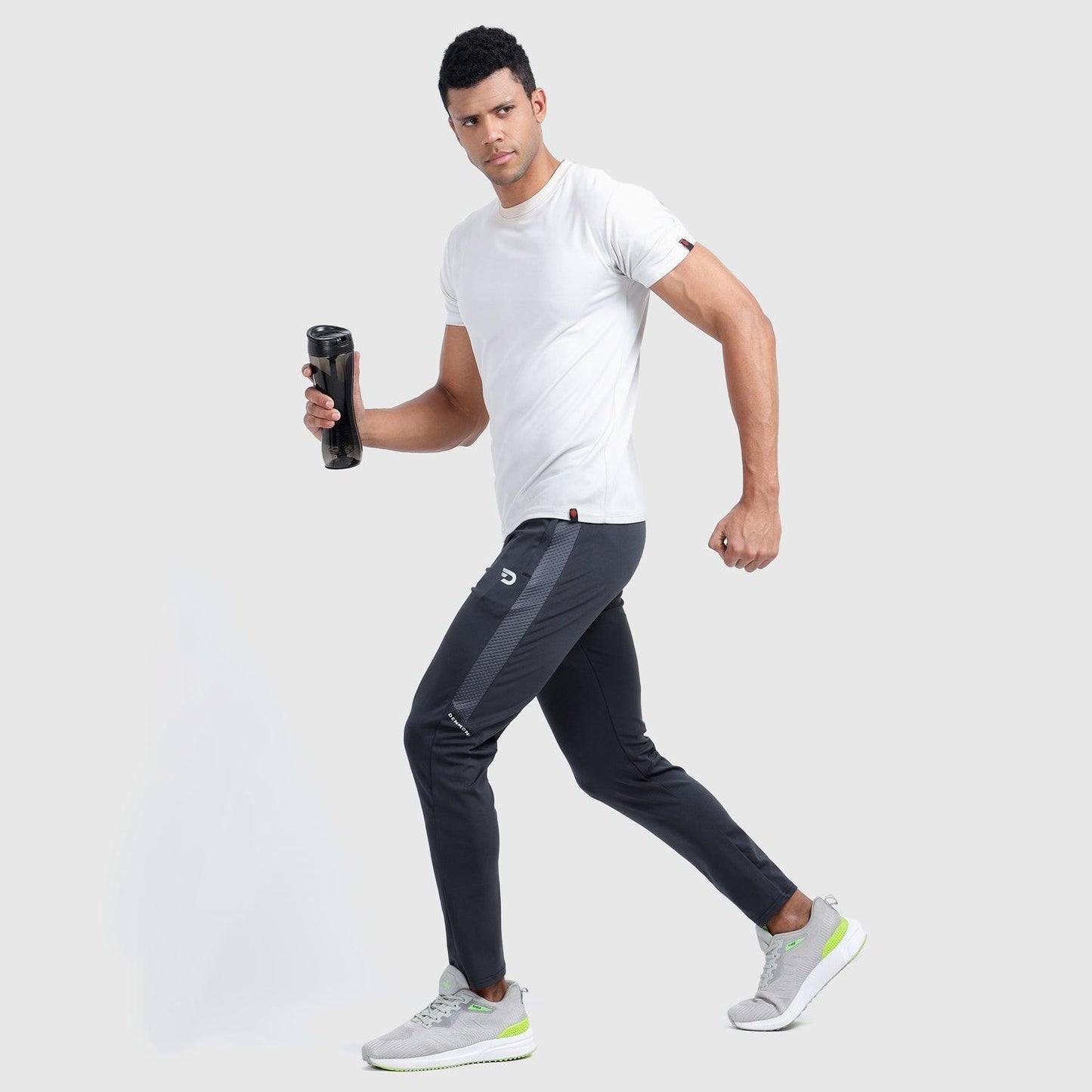 Denmonk: Elevate your look with these Urbanstribe sharp charcoal joggers for mens.