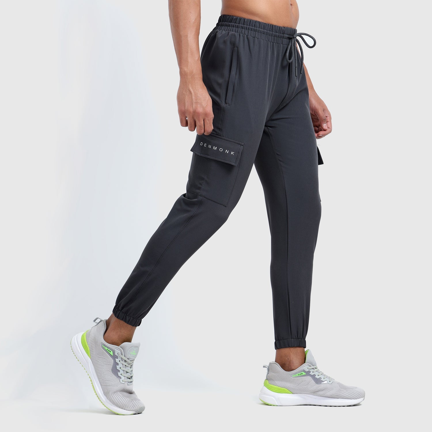 Denmonk: Elevate your look with these Cragopro sharp charcoal Trackpant for mens.