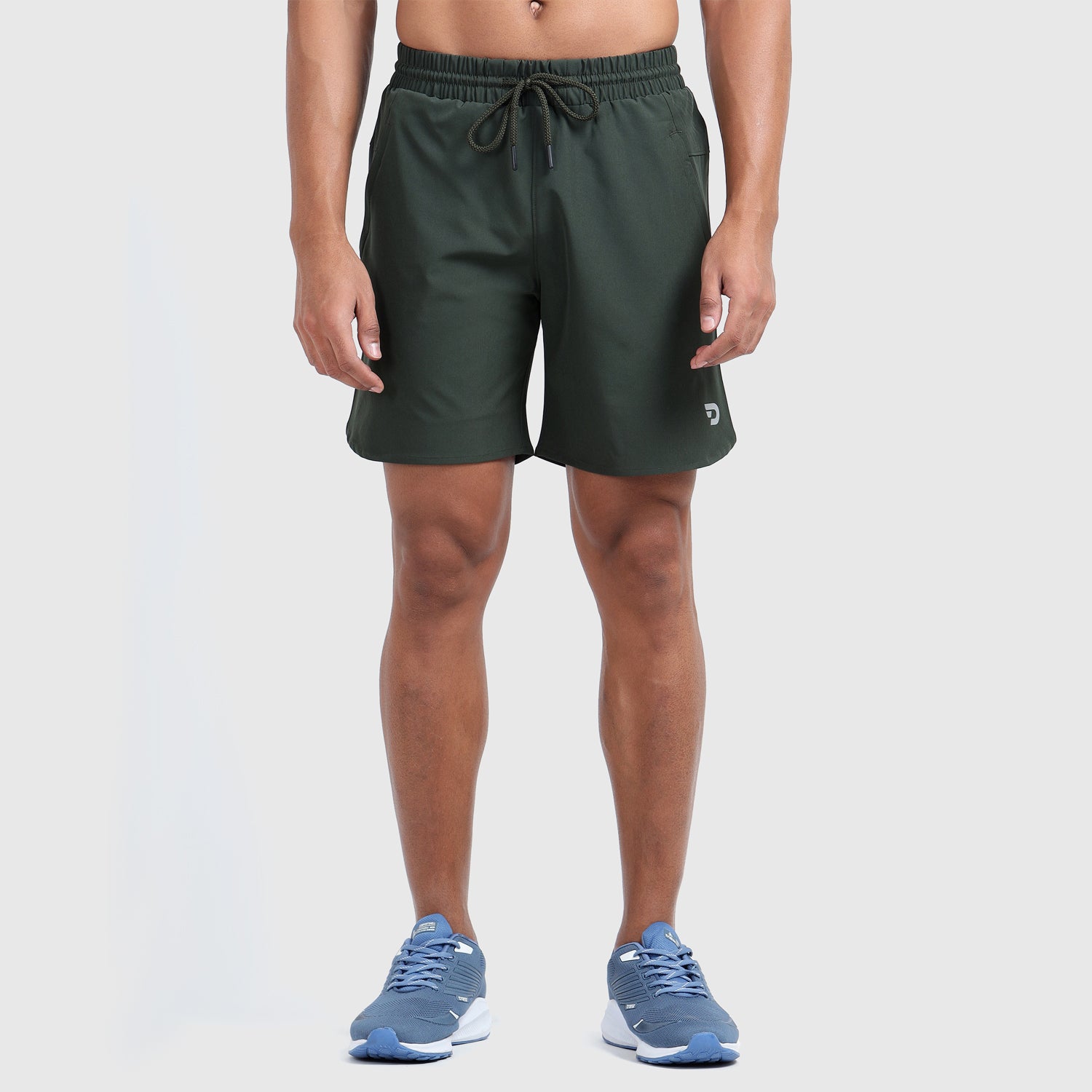 Denmonk's fashionable 2-IN-1 SHORTS core olive shorts for men will boost your level of gym fitness.