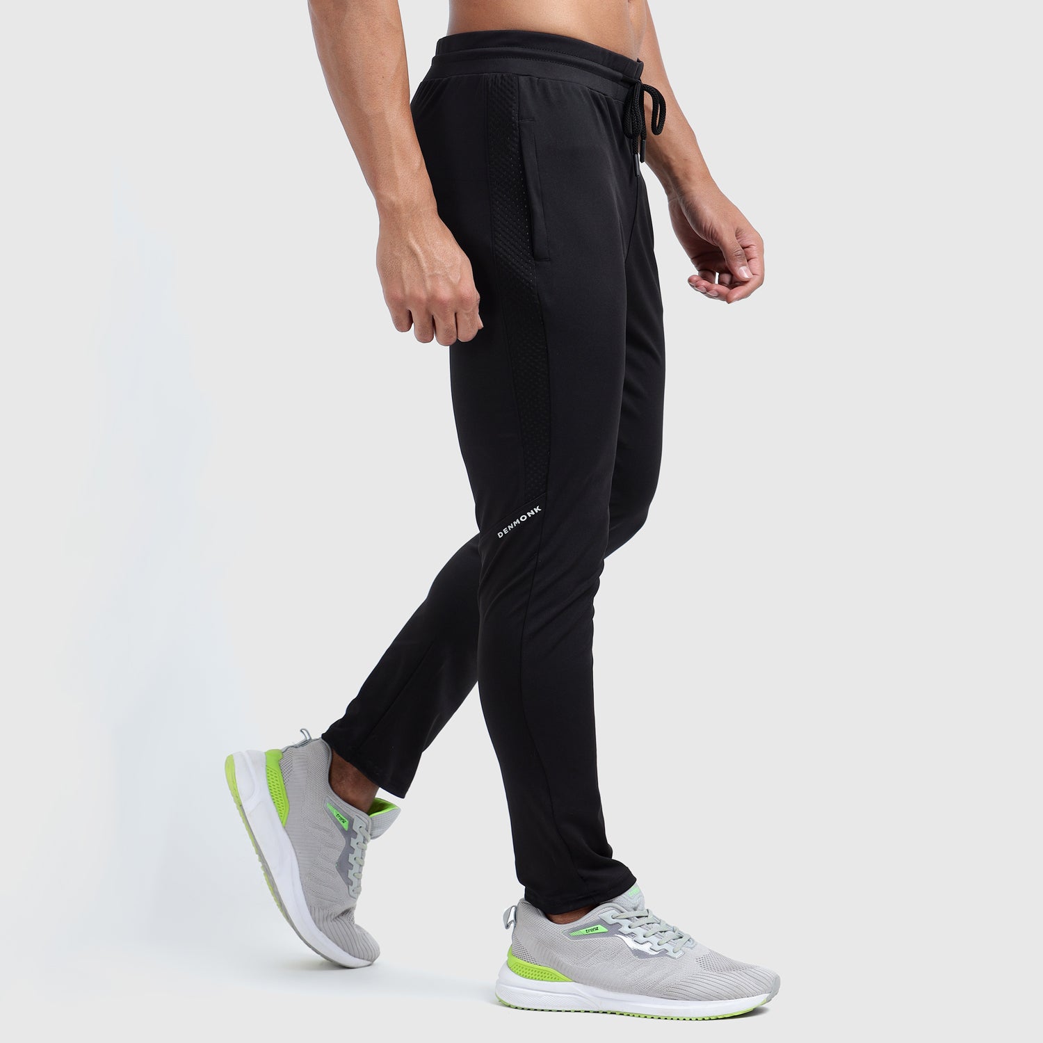 Denmonk: Elevate your look with these Urbanstribe sharp black joggers for mens.