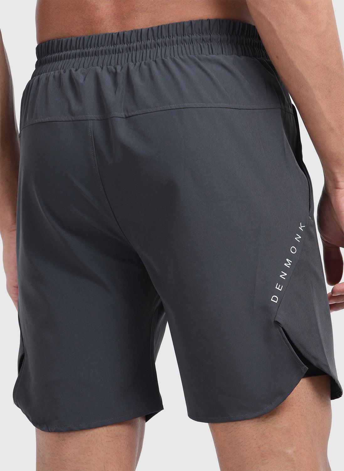 Denmonk's fashionable 2-IN-1 SHORTS charcoal shorts for men will boost your level of gym fitness.