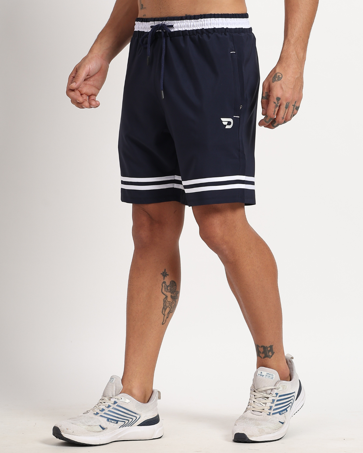 White Stripe Shorts