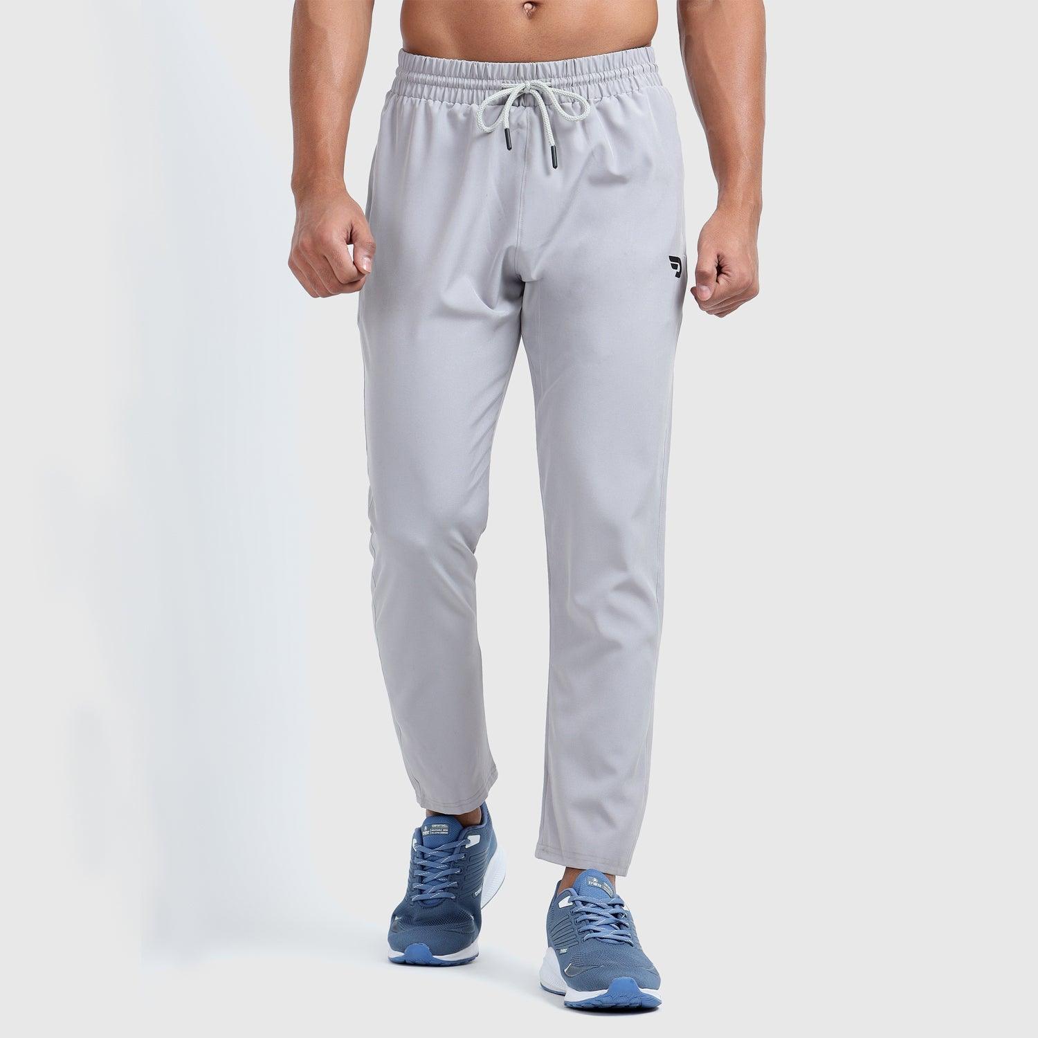 Denmonk: Elevate your look with these stayactive sharp light grey  Trackpant for mens.