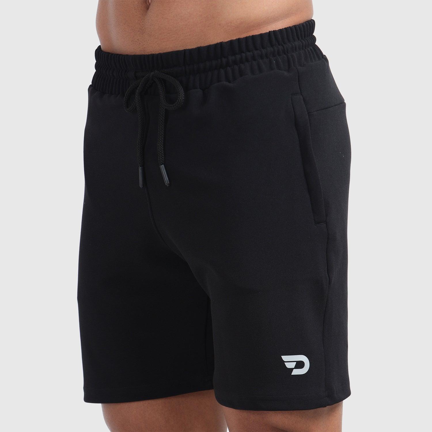 Denmonk's fashionable Trekready black shorts for men will boost your level of gym fitness.