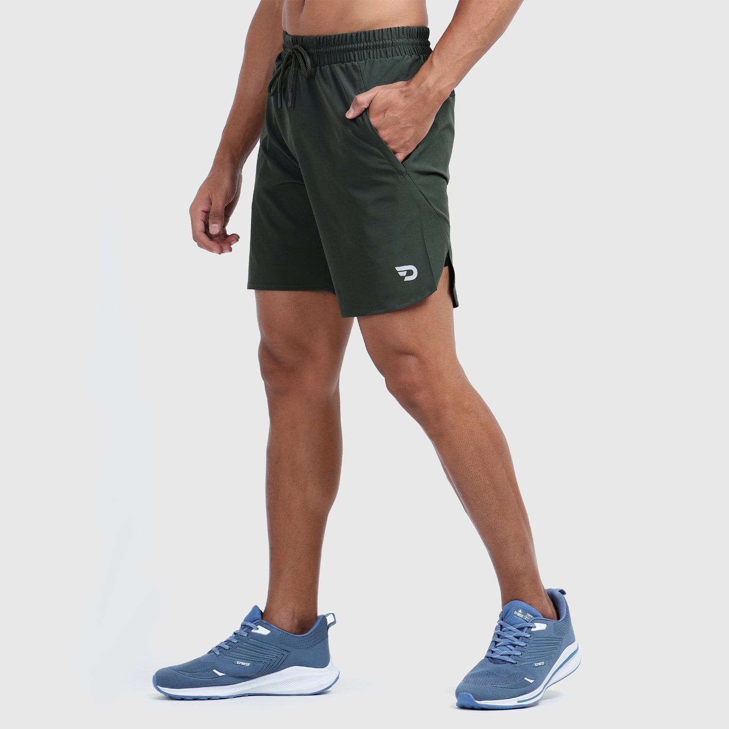 Denmonk's fashionable 2-IN-1 SHORTS core olive shorts for men will boost your level of gym fitness.