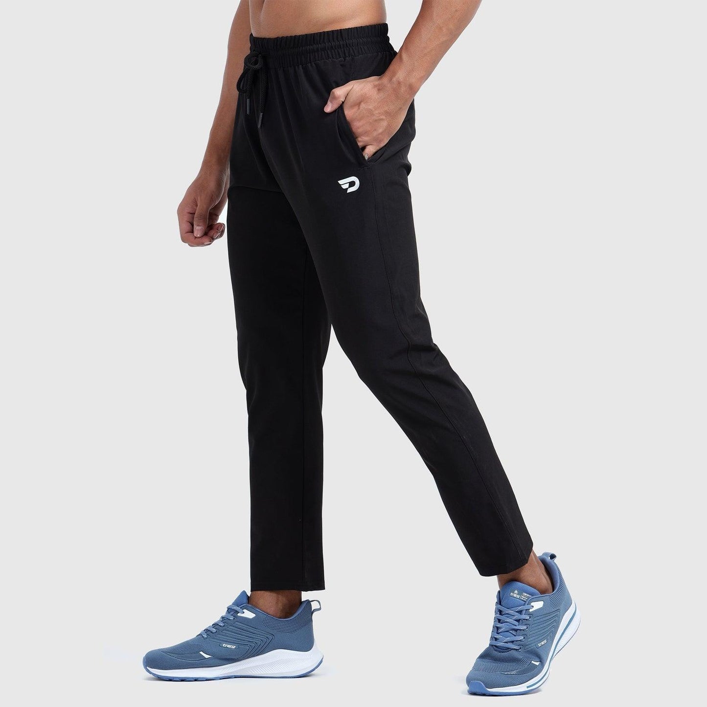 Denmonk: Elevate your look with these Stayactive sharp black Trackpant for mens.