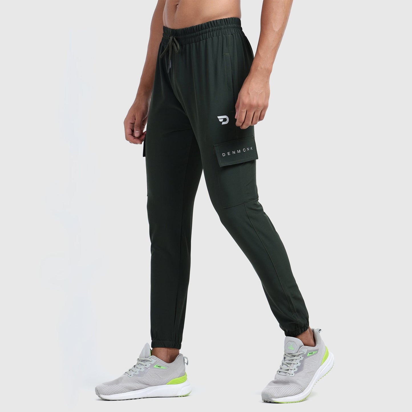 Denmonk: Elevate your look with these Cragopro sharp core olive Trackpant for mens.