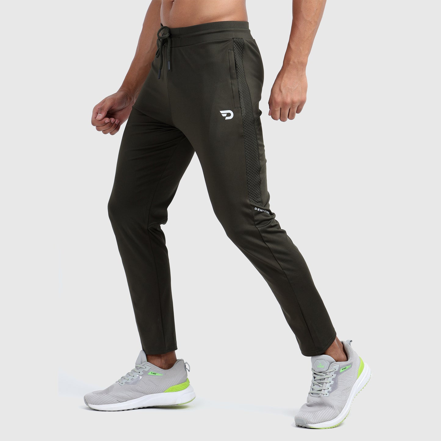 Denmonk: Elevate your look with these Urbanstribe sharp core olive joggers for mens.