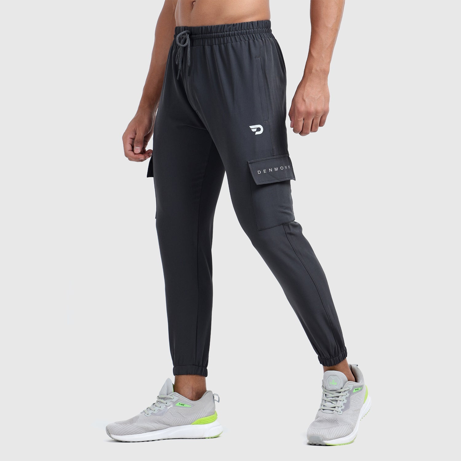 Denmonk: Elevate your look with these Cragopro sharp charcoal Trackpant for mens.