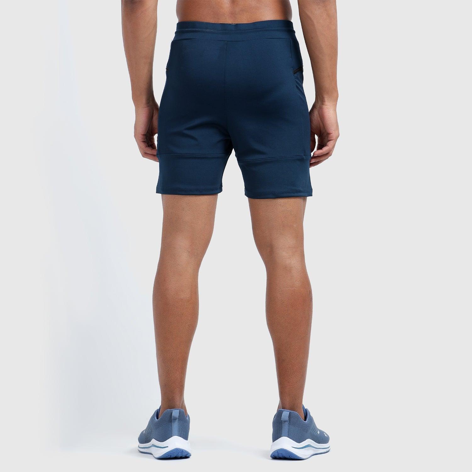 Denmonk's fashionable Power Shorts regal blue shorts for men will boost your level of gym fitness.
