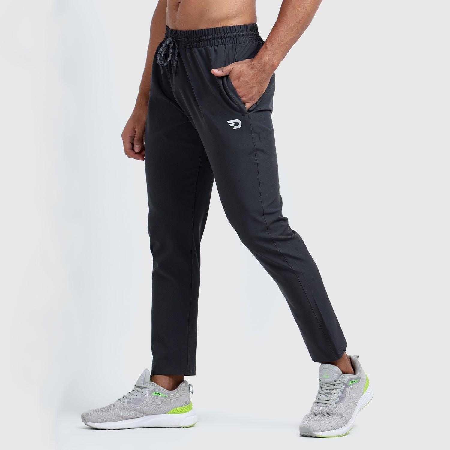 Denmonk: Elevate your look with these Stayactive sharp charcoal Trackpant for mens.