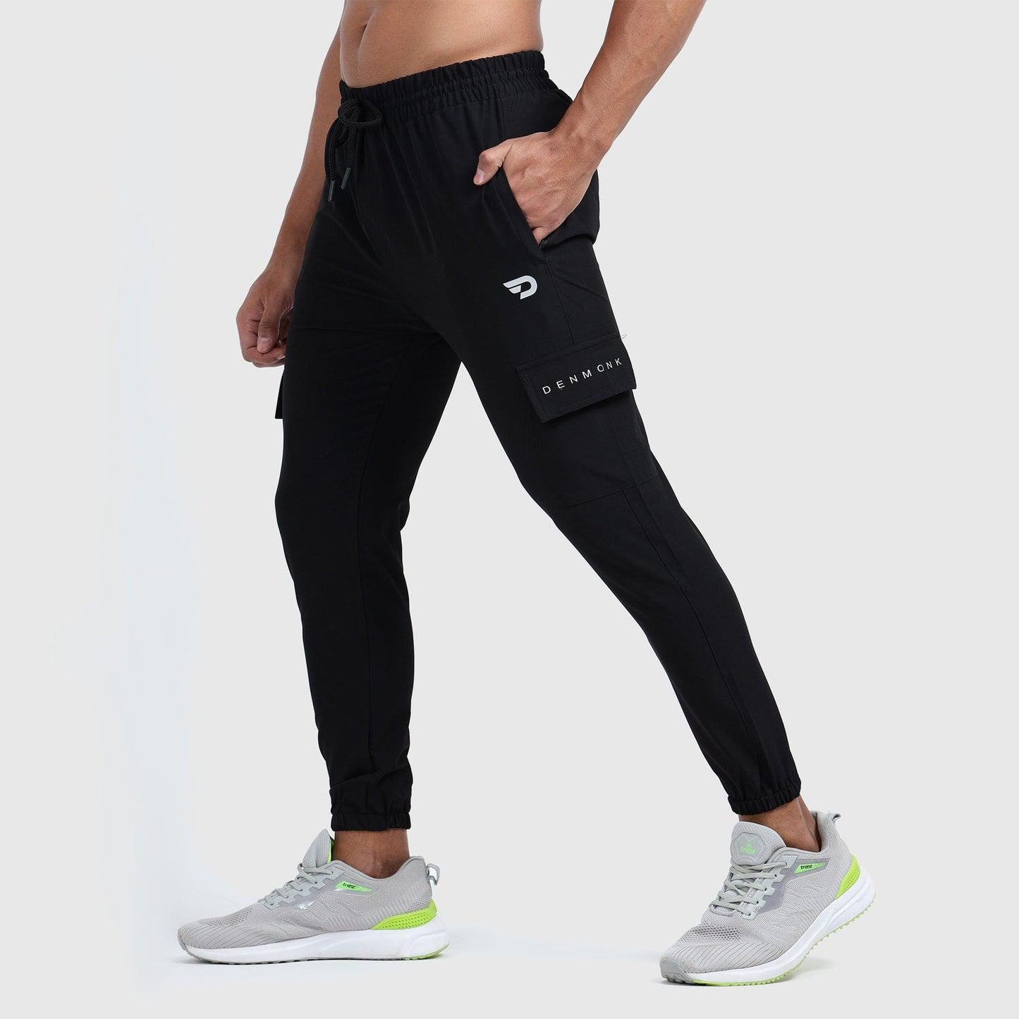 Denmonk: Elevate your look with these Cragopro sharp black Trackpant for mens.