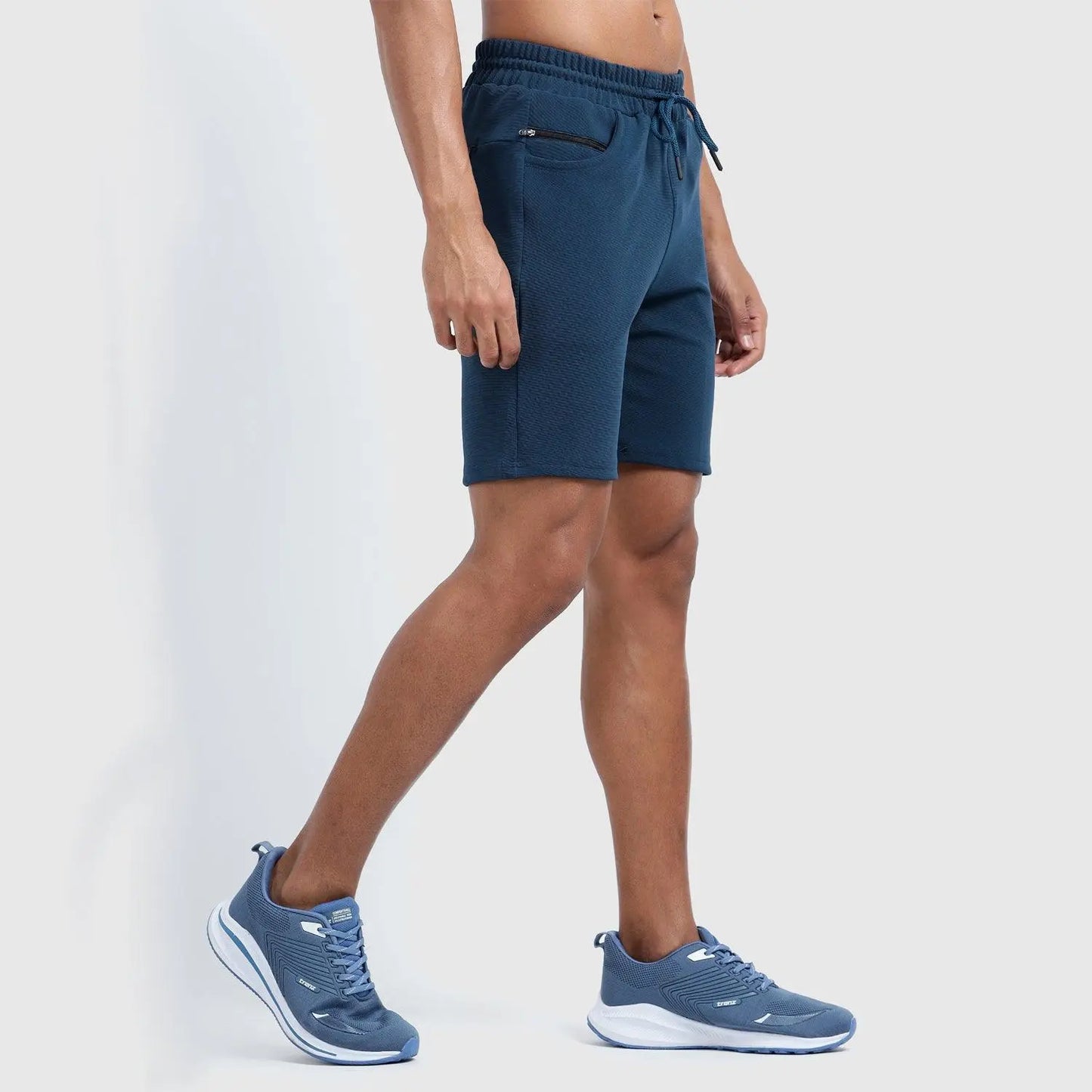 Denmonk's fashionable Retroglide Shorts regal blue shorts for men will boost your level of gym fitness.