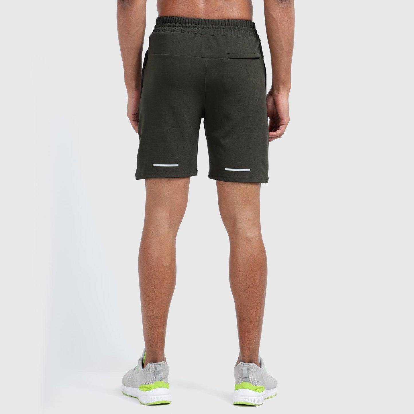 Denmonk's fashionable Trekready core olive shorts for men will boost your level of gym fitness.