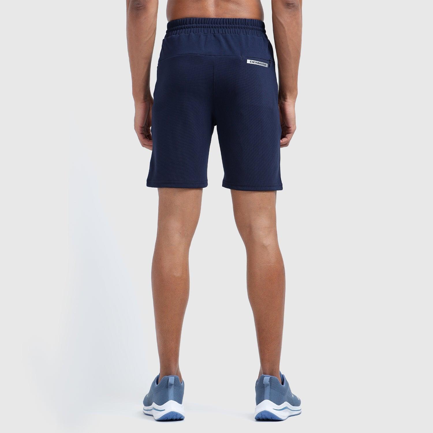 Denmonk's fashionable Retroglide Shorts midnight navy shorts for men will boost your level of gym fitness.