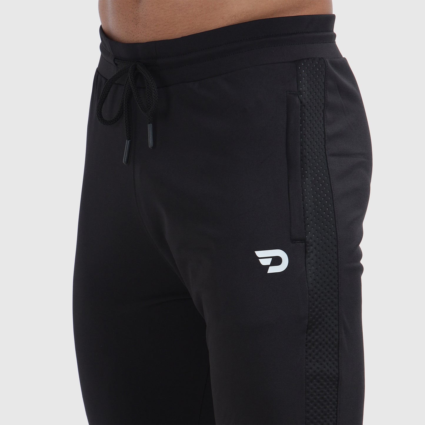 Denmonk: Elevate your look with these Urbanstribe sharp black joggers for mens.